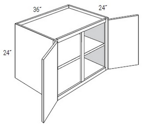 JSI Cabinetry Amesbury Mist Slab Kitchen Cabinet - W3624-24-AM