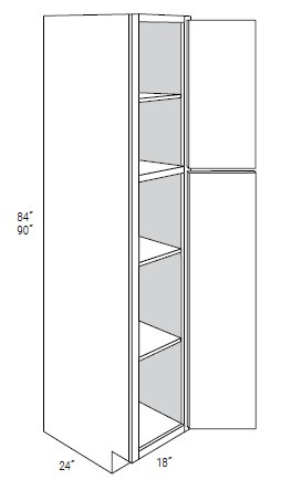 JSI Cabinetry Amesbury Mist Slab Kitchen Cabinet - WP1884-AM