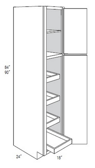 JSI Cabinetry Amesbury Mist Slab Kitchen Cabinet - WP1884SCRT-AM