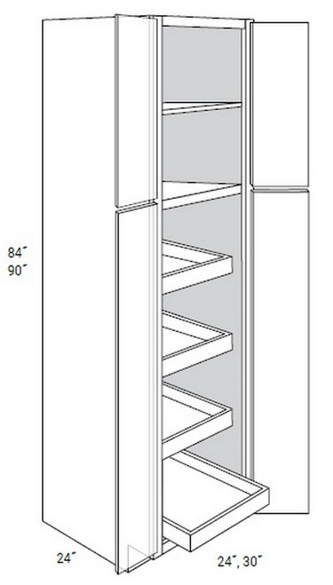 JSI Cabinetry Amesbury Mist Slab Kitchen Cabinet - WP2490BSCRT-AM