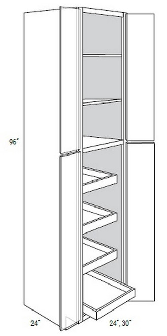 JSI Cabinetry Amesbury Mist Slab Kitchen Cabinet - WP3084BSCRT-AM