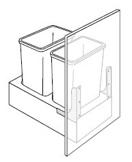 JSI Cabinetry Amesbury Mist Slab Kitchen Cabinet - SFTTRASHPO15-AM