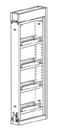 JSI Cabinetry Amesbury Mist Slab Kitchen Cabinet - WF330PULL-SFTCLOSE-AM