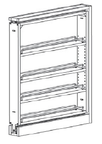 JSI Cabinetry Amesbury Mist Slab Kitchen Cabinet - BF3PULL-SFTCLOSE-AM