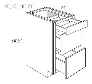 JSI Cabinetry Amesbury White Slab Kitchen Cabinet - DB12STRY-AW