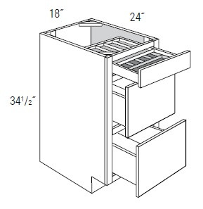 JSI Cabinetry Yarmouth Raised Kitchen Cabinet - DB21TTCD-KYM