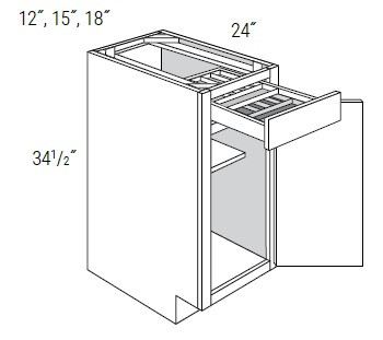JSI Cabinetry Essex Truffle Kitchen Cabinet - B18CTRY-ET
