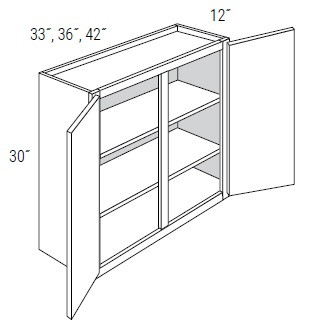 JSI Cabinetry Dover Driftwood Kitchen Cabinet - W3630-DD