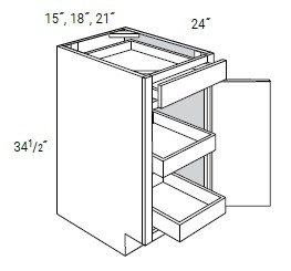 JSI Cabinetry Dover Driftwood Kitchen Cabinet - B15SCRT-DD