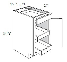 JSI Cabinetry Dover Driftwood Kitchen Cabinet - B21SCRT-DD
