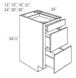 JSI Cabinetry Dover Driftwood Kitchen Cabinet - DB36-DD