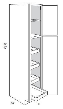 JSI Cabinetry Dover Driftwood Kitchen Cabinet - WP1890SCRT-DD