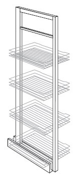 JSI Cabinetry Dover Driftwood Kitchen Cabinet - WP18PULL-DD