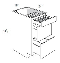 JSI Cabinetry Essex Driftwood Kitchen Cabinet - DB18TTCD18-VED