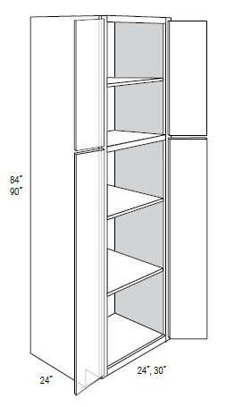 JSI Cabinetry Essex Driftwood Kitchen Cabinet - WP3084B-VED