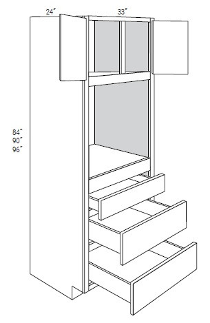 JSI Cabinetry Essex Driftwood Kitchen Cabinet - OC3390-VED
