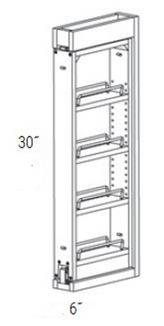 JSI Cabinetry Essex Driftwood Kitchen Cabinet - WF630PULL-SFTCLOSE-VED