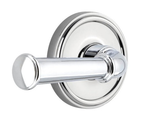 Grandeur Hardware - Georgetown Rosette Single Dummy with Georgetown Lever in Bright Chrome - GEOGEO - 832787