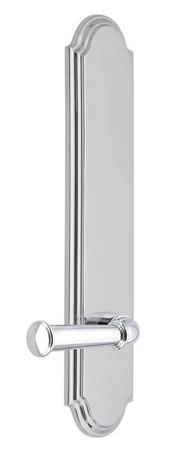 Grandeur Hardware - Arc Tall Plate Passage with Georgetown Lever in Bright Chrome - ATPGEO - 835982