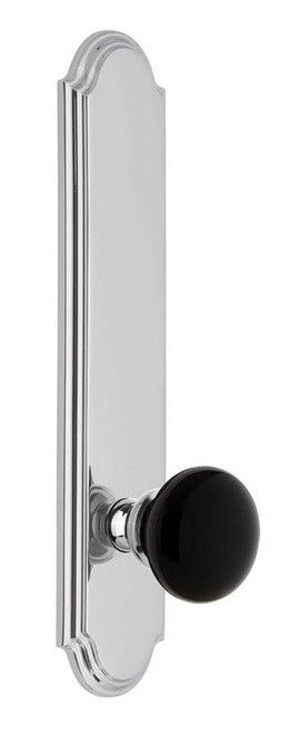 Grandeur Hardware - Arc Tall Plate Double Dummy with Coventry Knob in Bright Chrome - ATPCOV - 852857
