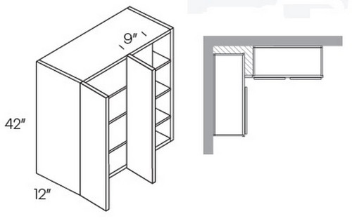 CNC Cabinetry Matrix Silver Laminate Kitchen Cabinet - BLW3942