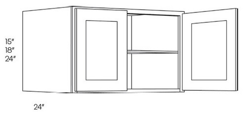 CNC Cabinetry Matrix Silver Laminate Kitchen Cabinet - W3318-24