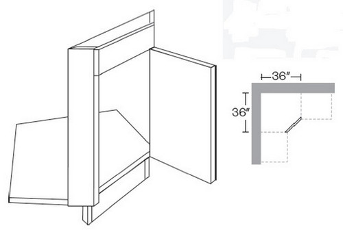 CNC Cabinetry Matrix Silver Laminate Kitchen Cabinet - CSFFL36