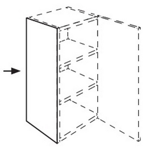 CNC Cabinetry Matrix Silver Laminate Kitchen Cabinet - WFP18