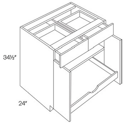 CNC Cabinetry Matrix Silver Laminate Kitchen Cabinet - B42-POS1