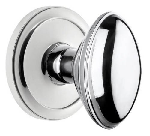 Grandeur Hardware - Circulaire Rosette Privacy with Eden Prairie Knob in Bright Chrome - CIREDN - 887864