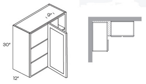 CNC Cabinetry Matrix Greystone Laminate Kitchen Cabinet - BLW3630