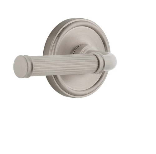 Grandeur Hardware - Georgetown Rosette Passage with Soleil Lever in Satin Nickel - GEOSLL - 889171