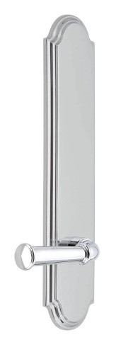 Grandeur Hardware - Arc Tall Plate Double Dummy with Georgetown Lever in Bright Chrome - ATPGEO - 897196