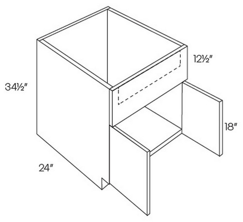 CNC Cabinetry Matrix Greystone Laminate Kitchen Cabinet - SB36-FS