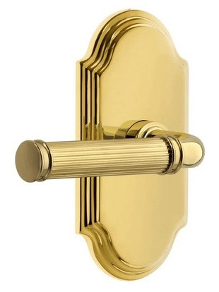Grandeur Hardware - Arc Short Plate Single Dummy with Soleil Lever in Lifetime Brass - ARCSLL - 897595
