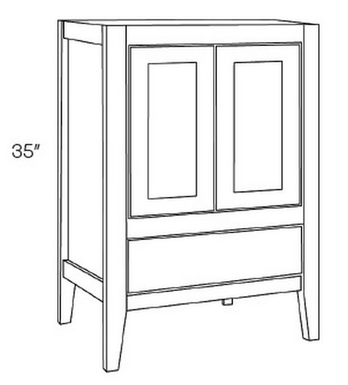 CNC Cabinetry Vanguard White Bath Cabinet - VBD3021
