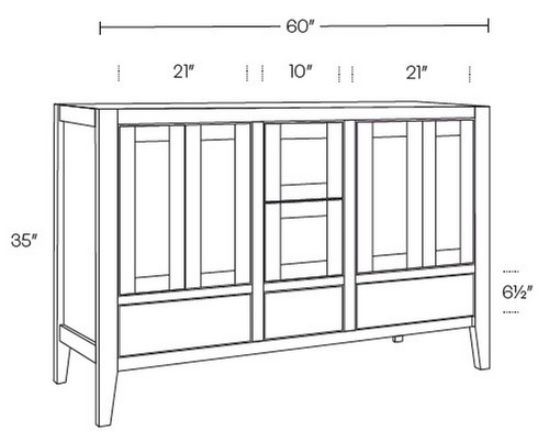 CNC Cabinetry Vanguard Dove Bath Cabinet - VBD6021-DC