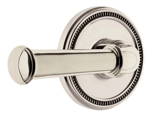 Grandeur Hardware - Soleil Rosette Single Dummy with Georgetown Lever in Polished Nickel - SOLGEO - 899352