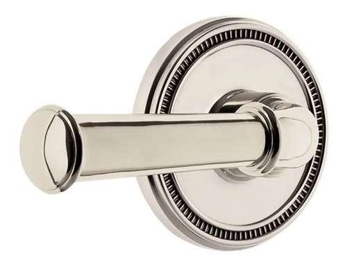 Grandeur Hardware - Soleil Rosette Single Dummy with Georgetown Lever in Polished Nickel - SOLGEO - 899382