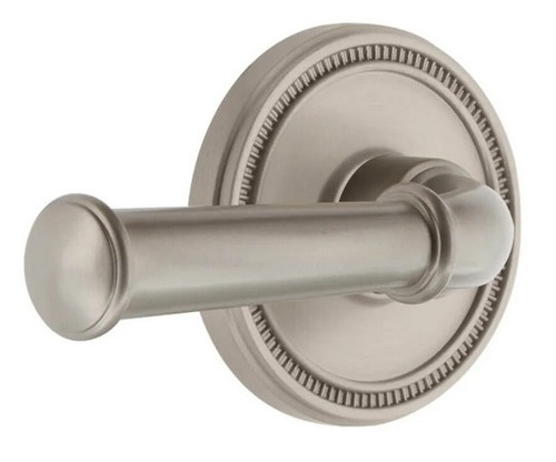 Grandeur Hardware - Soleil Rosette Double Dummy with Georgetown Lever in Satin Nickel - SOLGEO - 899544
