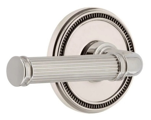Grandeur Hardware - Soleil Rosette Double Dummy with Soleil Lever in Polished Nickel - SOLSLL - 899558