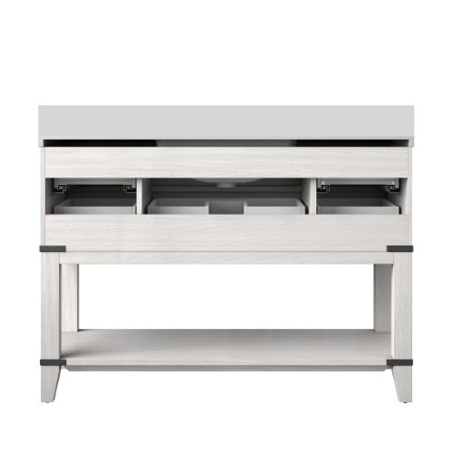 Lexora - Norwalk 48" W x 22" D White Oak Single Bath Vanity and Cultured Marble Top - LVN48SM300