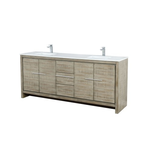 Lexora - Castor 60" W x 22" D White Double Bath Vanity, Carrara Marble Top, Faucet Set, and 28 in Mirrors - LVC60DA111