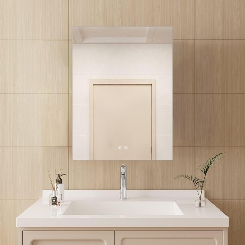 Lexora - Vellum 30" W x 28" H LED Bathroom Vanity Mirror - LLMVE3028