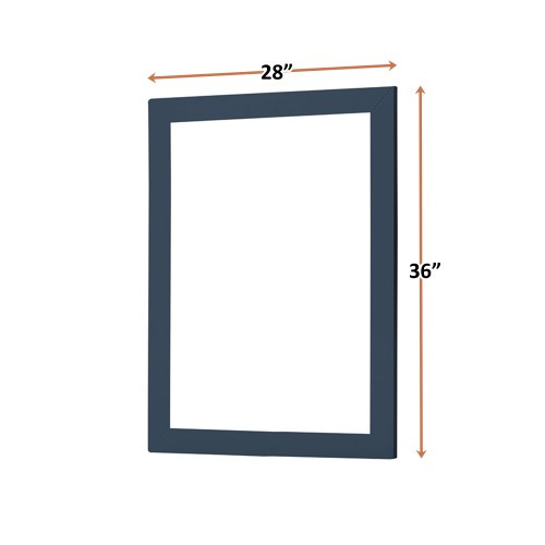 Lexora - Castor 28" W x 36" H Blue Mirror - LMC2836BU