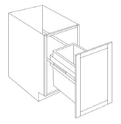 Carriage House Westbrook Trash Can Pull OutFull Height Door - 391950-CH-WESTBROOK-TRB18-FH-2