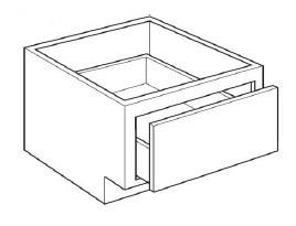 Carriage House Hampton Single Drawer Base Cabinet - 531920-CH-HAMPTON-1DB24-18