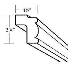 Carriage House Hampton Light Rail Moulding - 532300-CH-HAMPTON