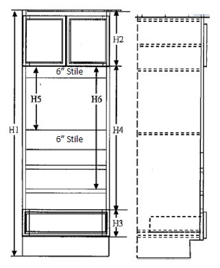 Carriage House Jameson Single Drawer Oven Cabinet - 405750-CH-JAMESON-OC3396S