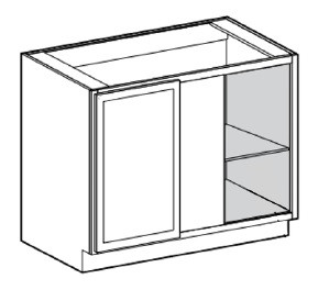 Carriage House Bradford Full Height Door Blind Base Cabinet - 324600-CH-BRADFORD-SLAB-BB36